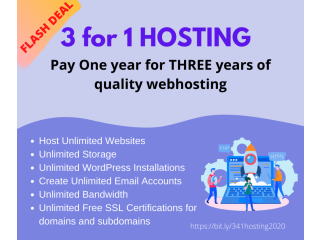 PROMO HOSTING 3 YEAR PAY 1 YEAR ONLY